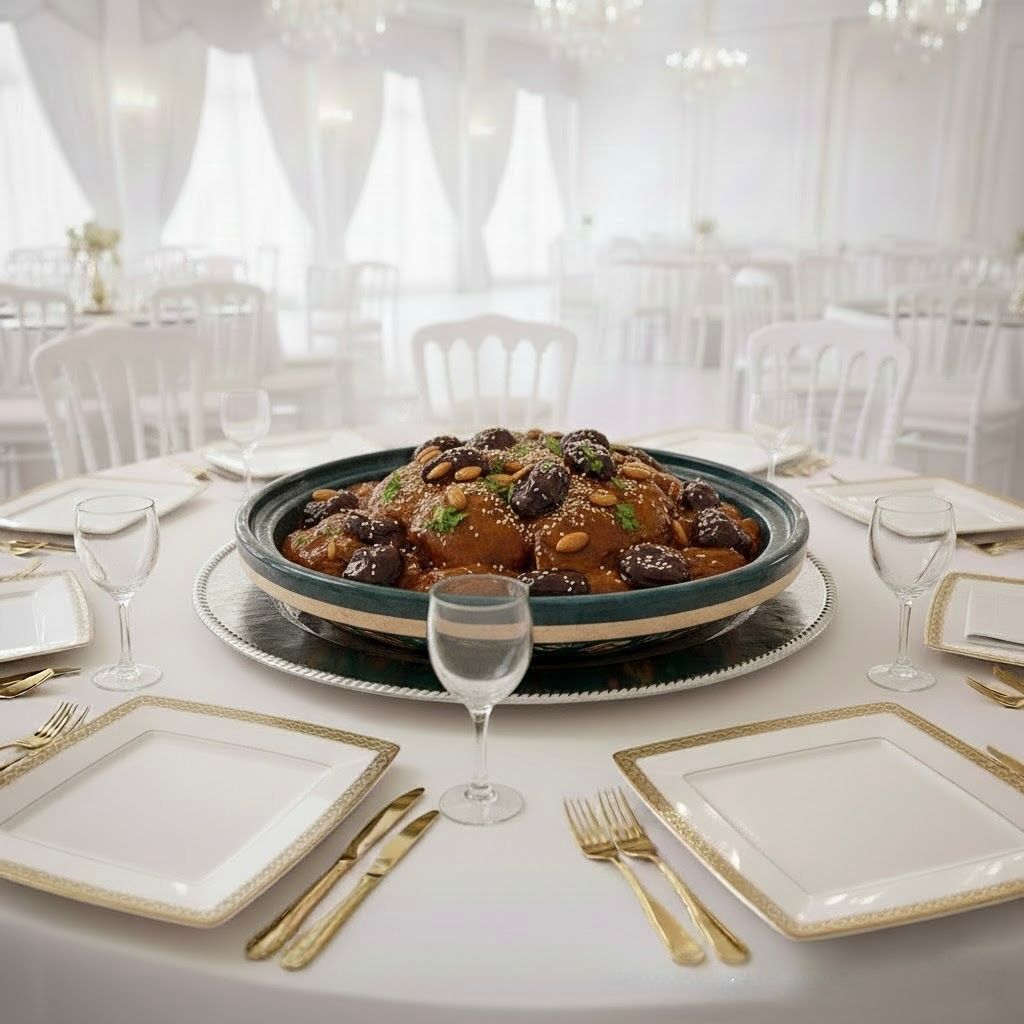 Tajine d'agneau, pruneaux et amandes — Eve Réception, Cormeilles-en-Parisis